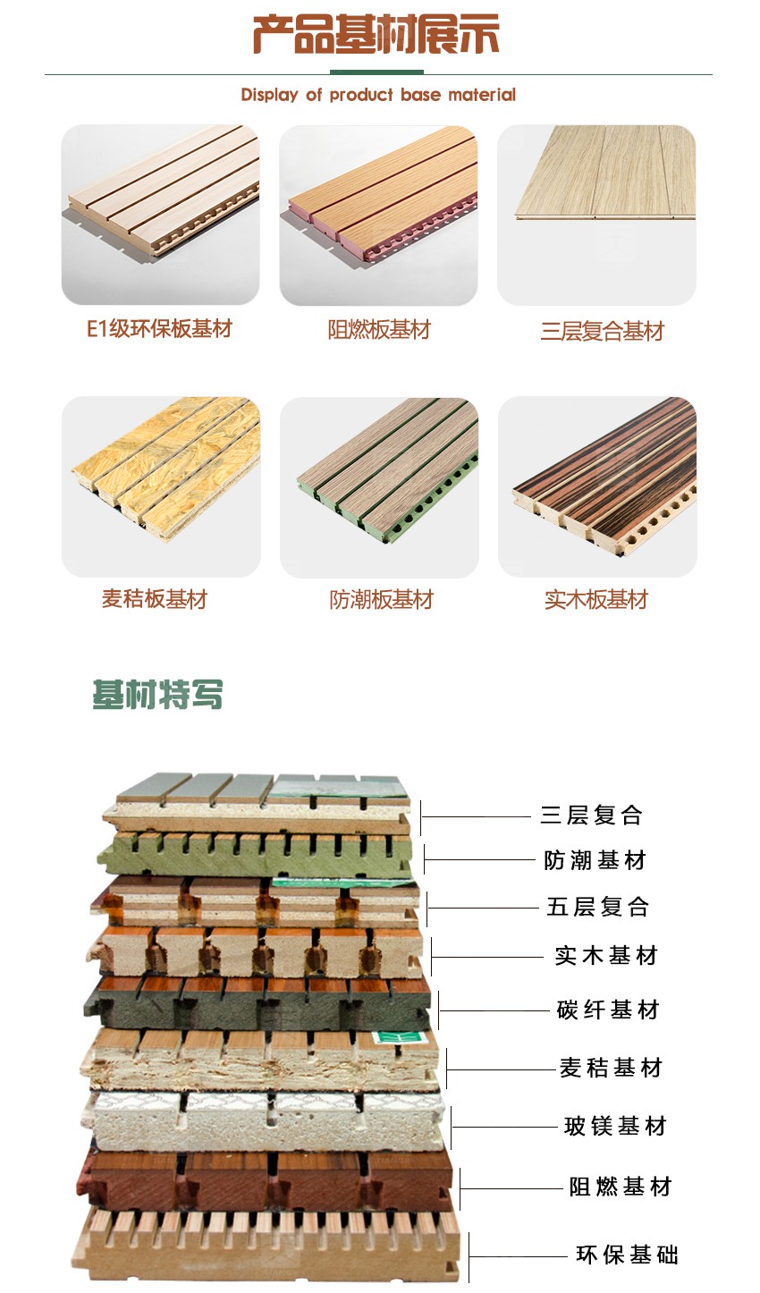 審訊室槽木吸音板基材選擇