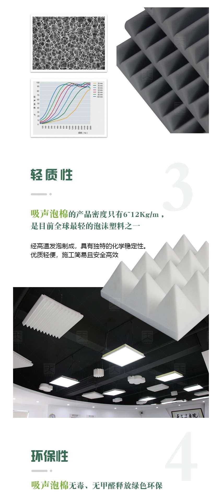 蜜胺環保吸音棉輕質性